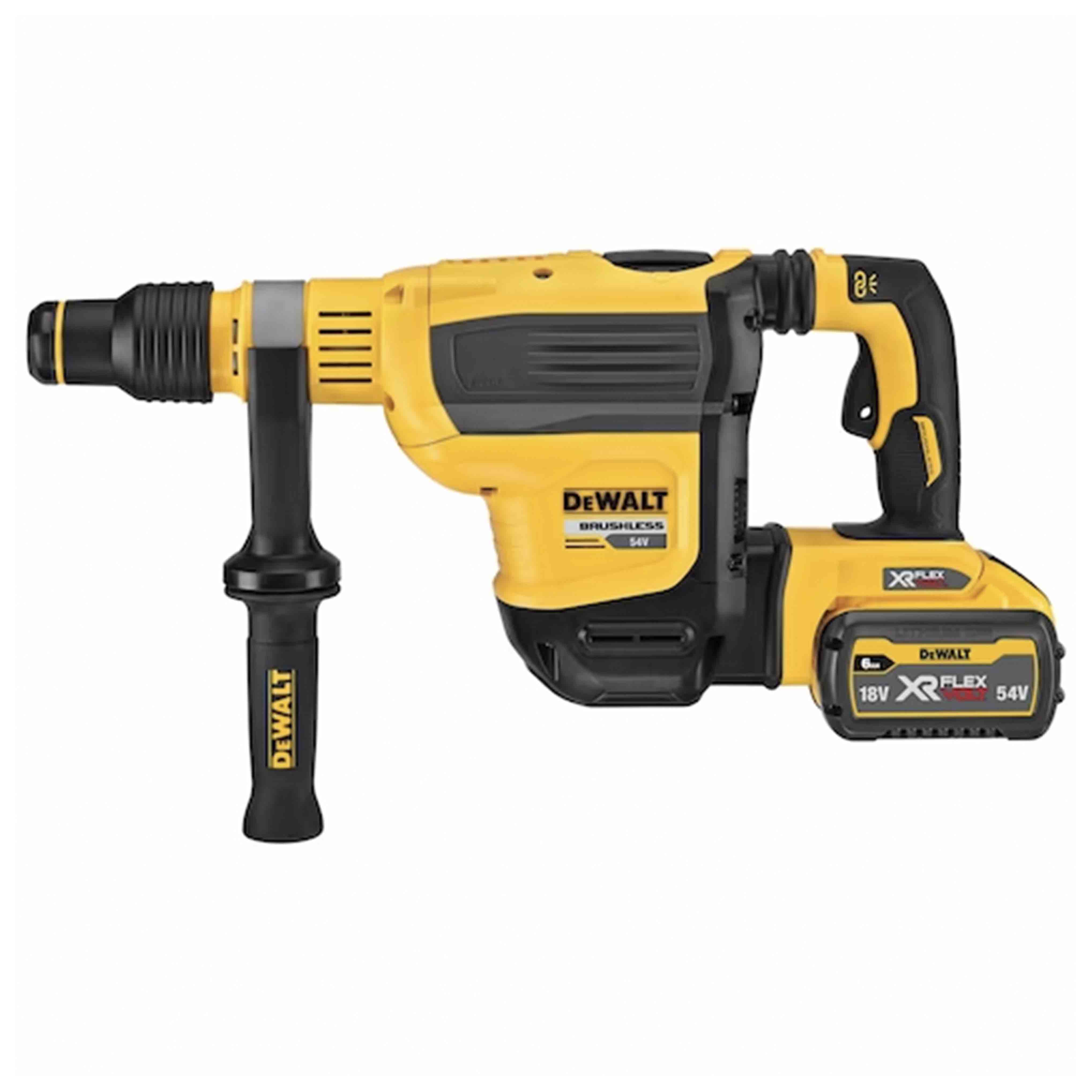 Demo-perforator hammer BRUSHLESS motor 54V XR FLEXVOLT high power SDS-Max 45mm in CASE and ACCESSORIES - DeWALT - DCH614X2-QW Demo-perforator hammer BRUSHLESS motor 54V XR FLEXVOLT high power SDS-Max 45mm in CASE and ACCESSORIES - DeWALT - DCH614X2-QW